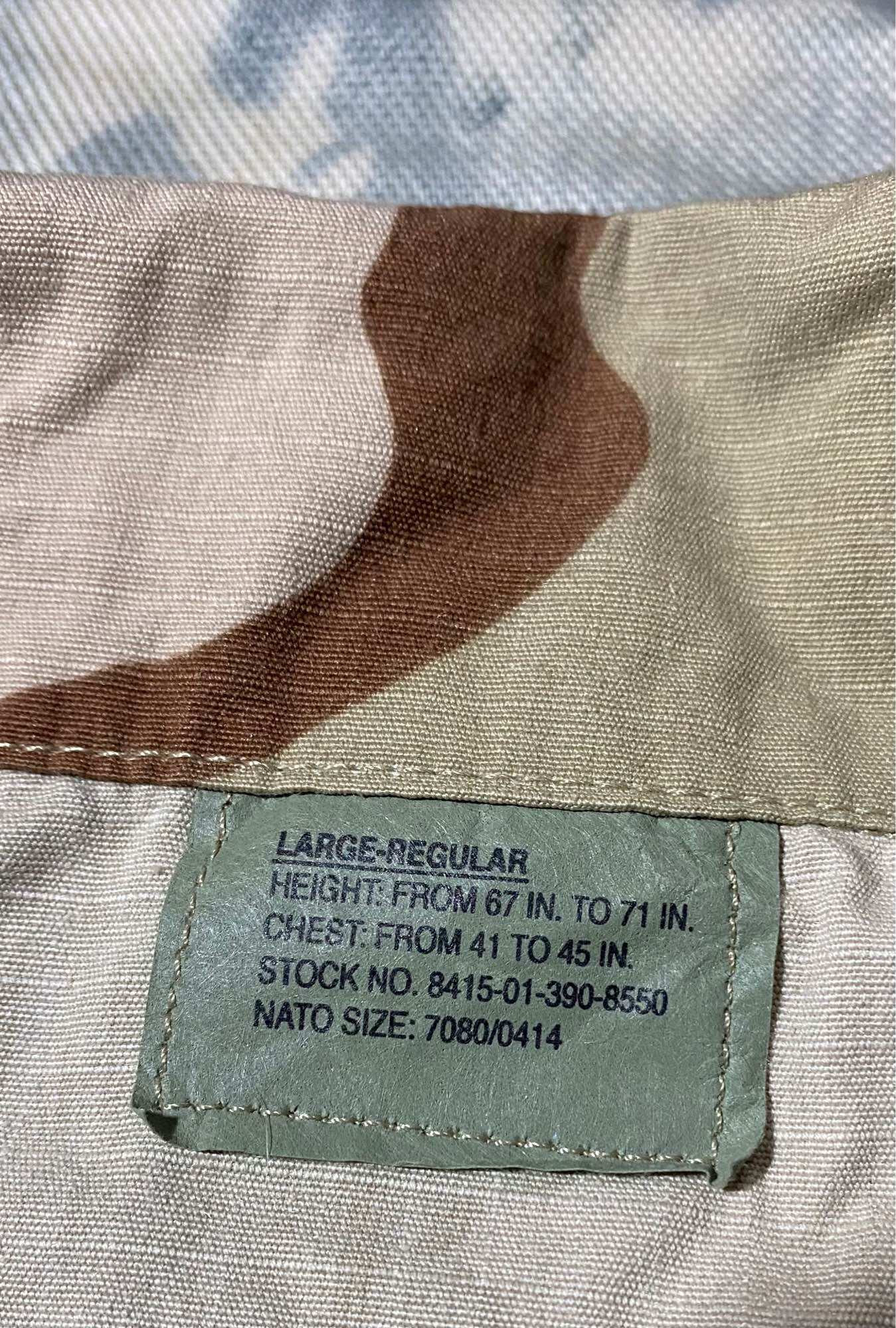 ÁO TÚI HỘP - ÁO SA MẠC USA - SIZE LARGE REGULAR = 83 -92KG