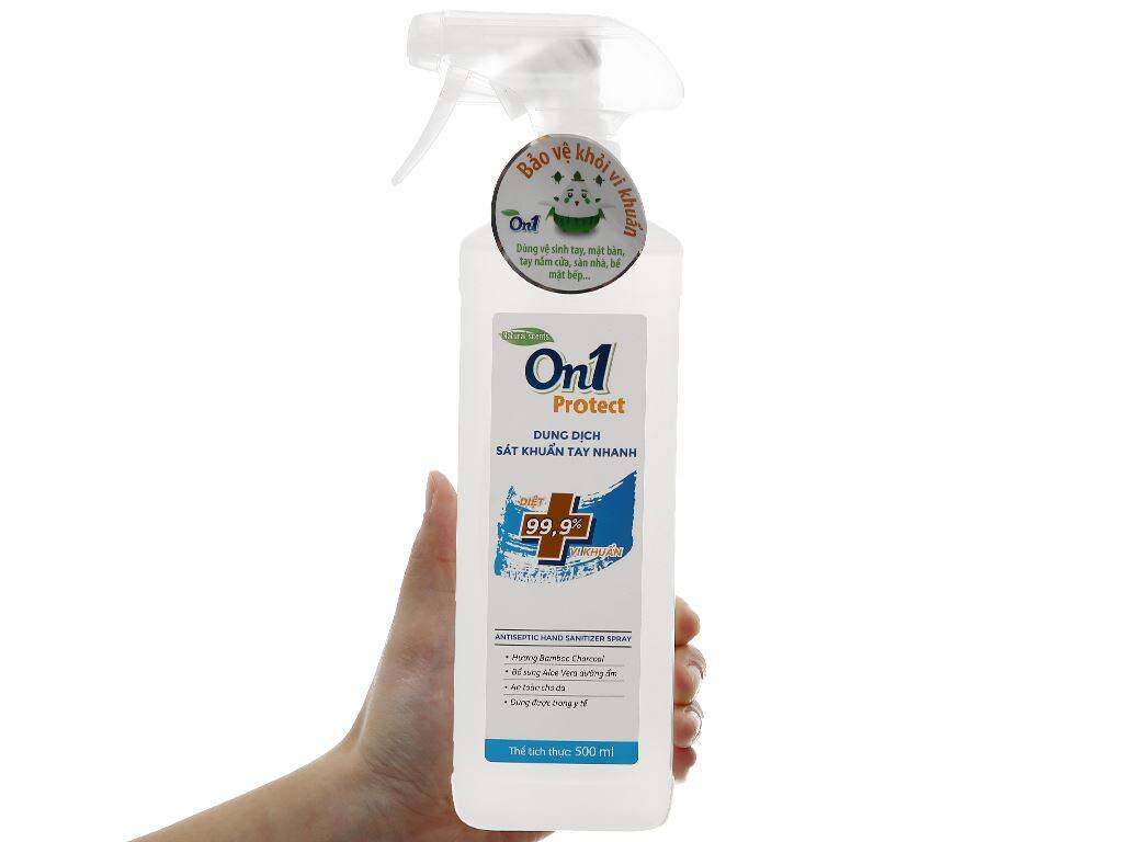 Combo 2 chai Dung dịch sát khuẩn On1 hương Bamboo Charcoal chai 500ml. Date 4/2024