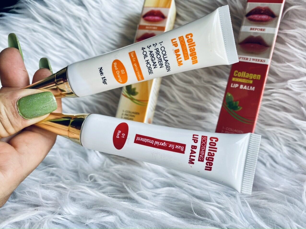 Dưỡng Collagen kích màu Môi sau Phun
