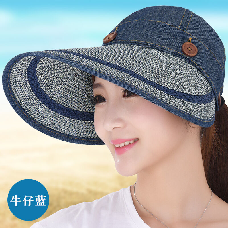 Hat Women's Summer Sun Hat Sun Protection UV Protection Cycling Big Brim Foldable Dual-Use Sun Summer Hat
