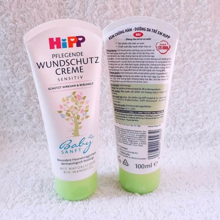 Hipp - Kem chống hăm tã, dưỡng da mềm mịn cho bé 100ml