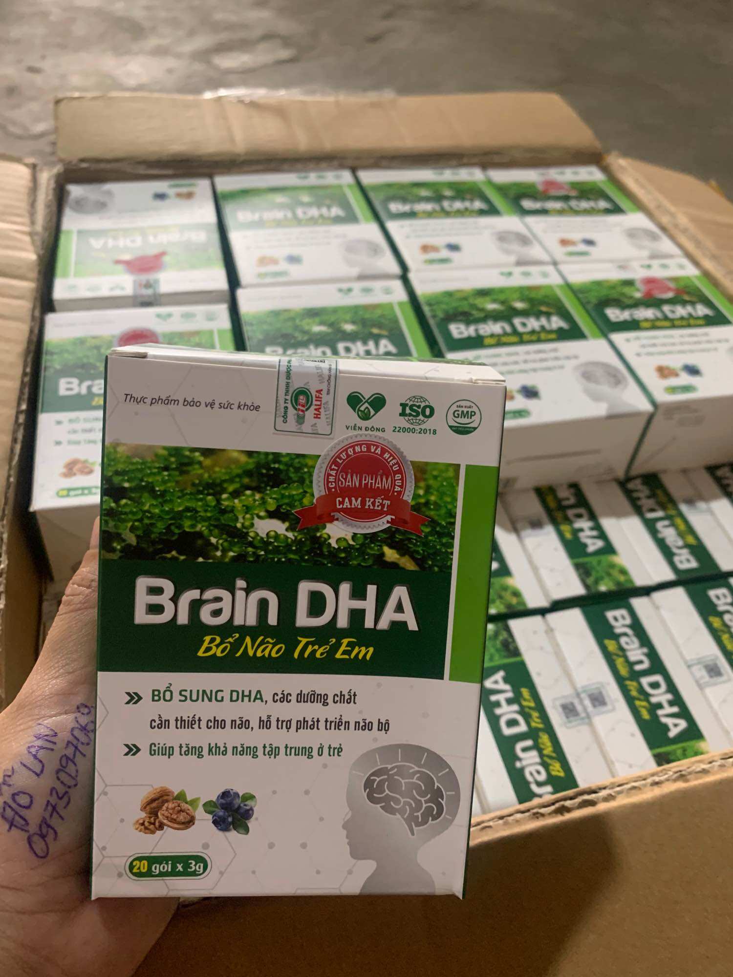 Cốm bổ não dha brain hộp 20 gói