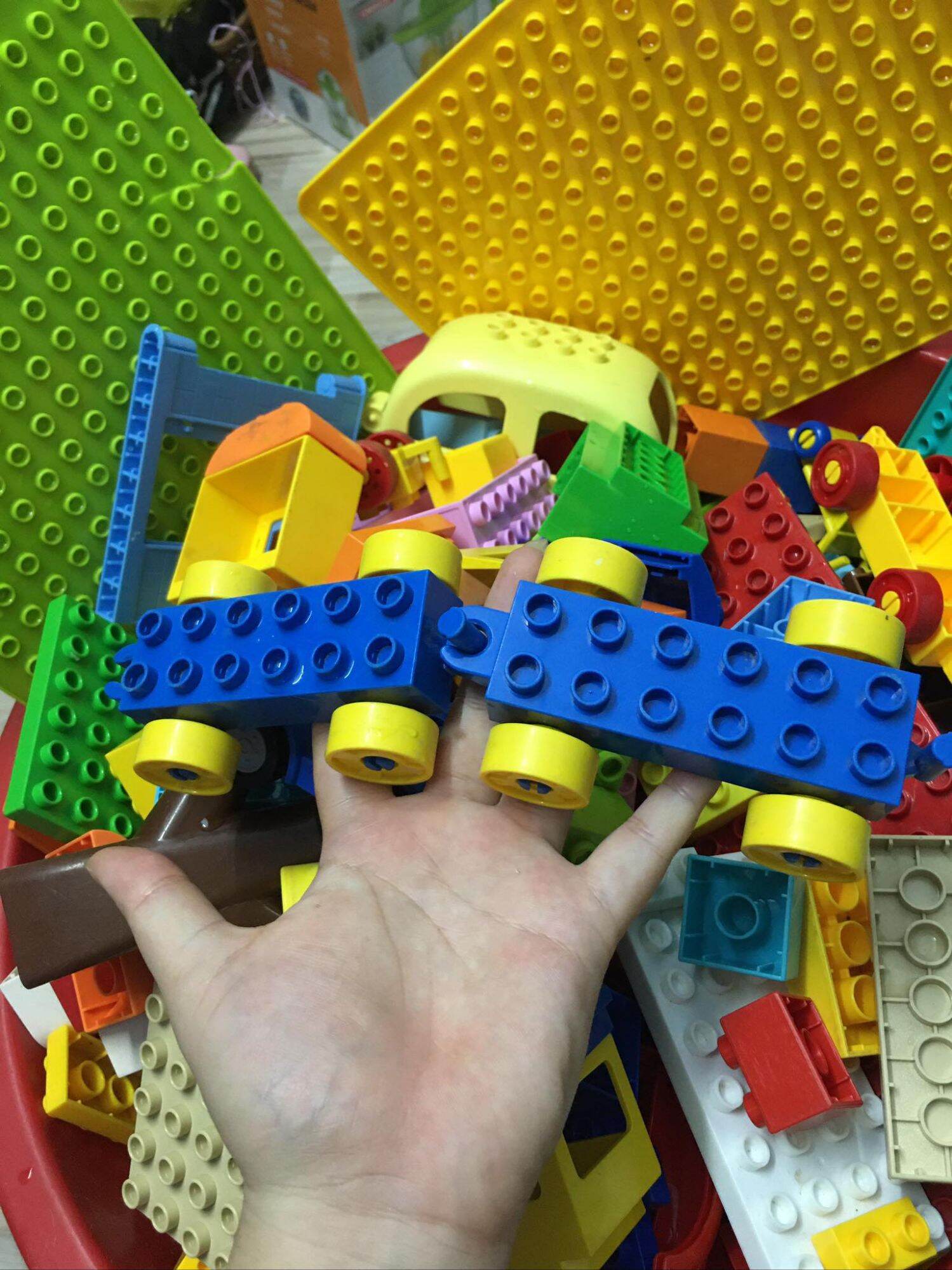 Combo 3kg lego DUPLO( lớn) NON CŨ vệ sinh sơ