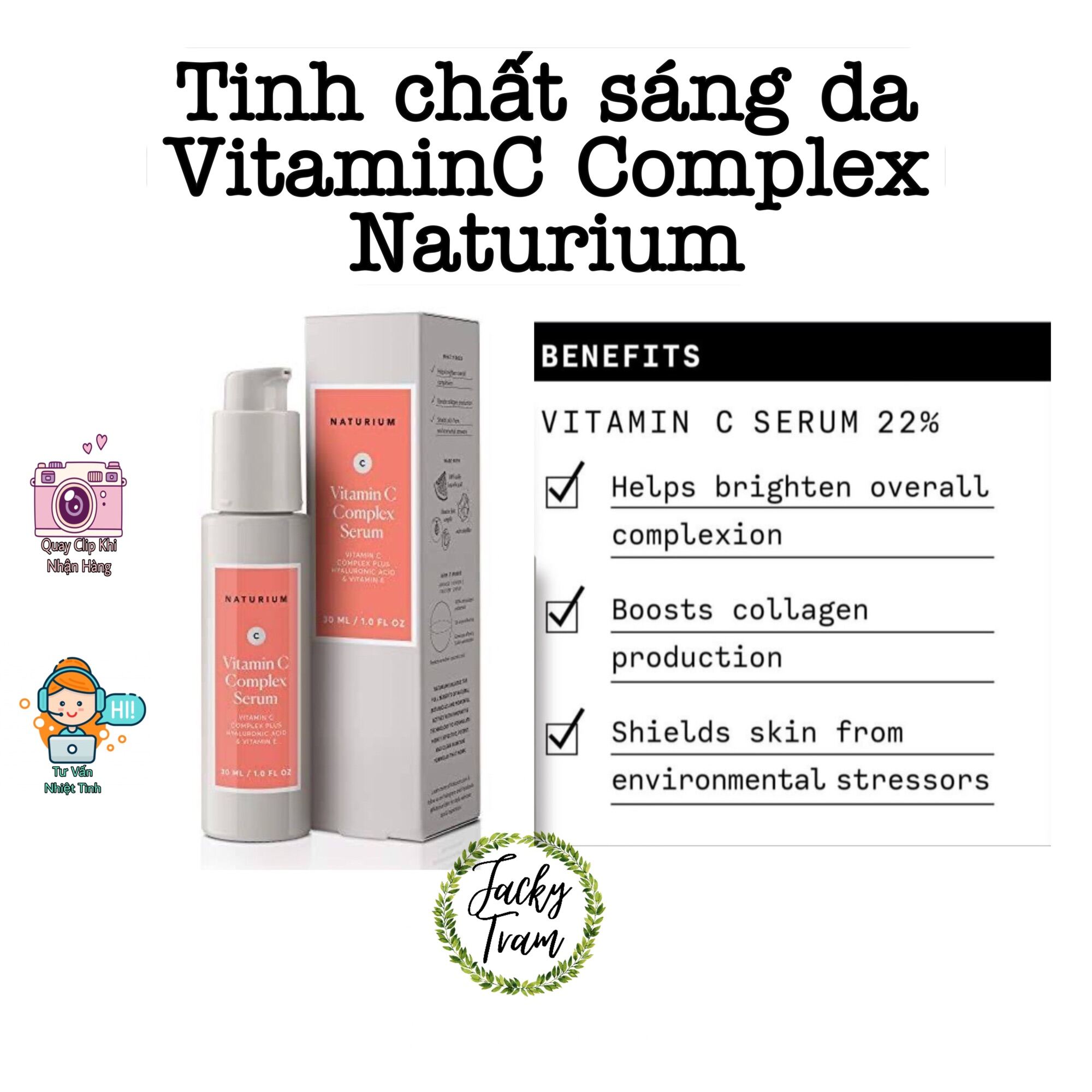 [Hcm]Tinh Chất Sáng Da Chống Lão Hoá Vitamin C Naturium