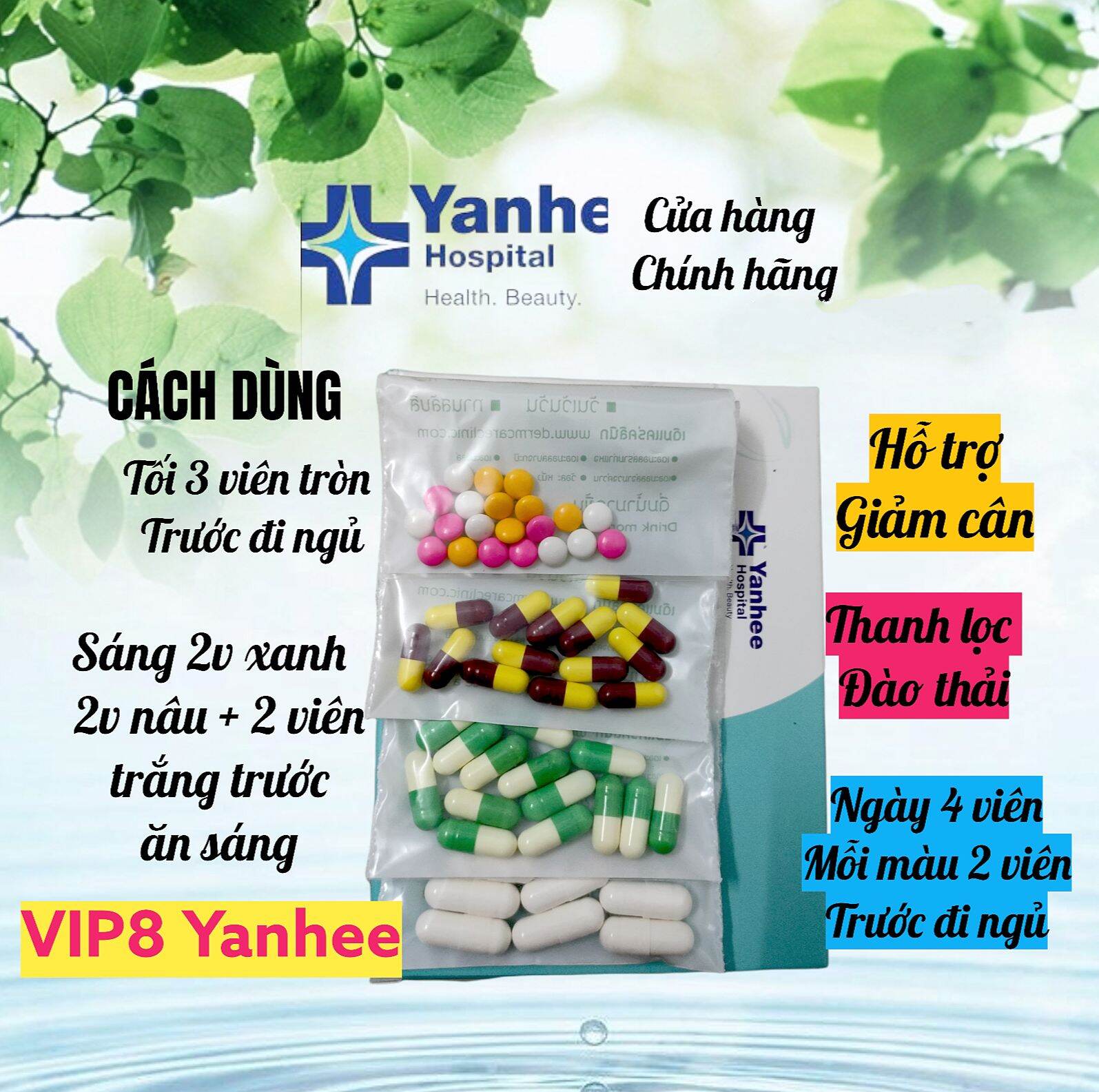 [ SALE TO] Giảm Cân VIP 8 YANHEE CHO CƠ ĐIA LỜN (1tuần)