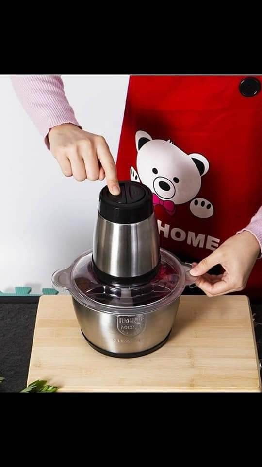 Máy xay đa năng thịt, cá, đá,...2 lít inox hiệu "HDA"