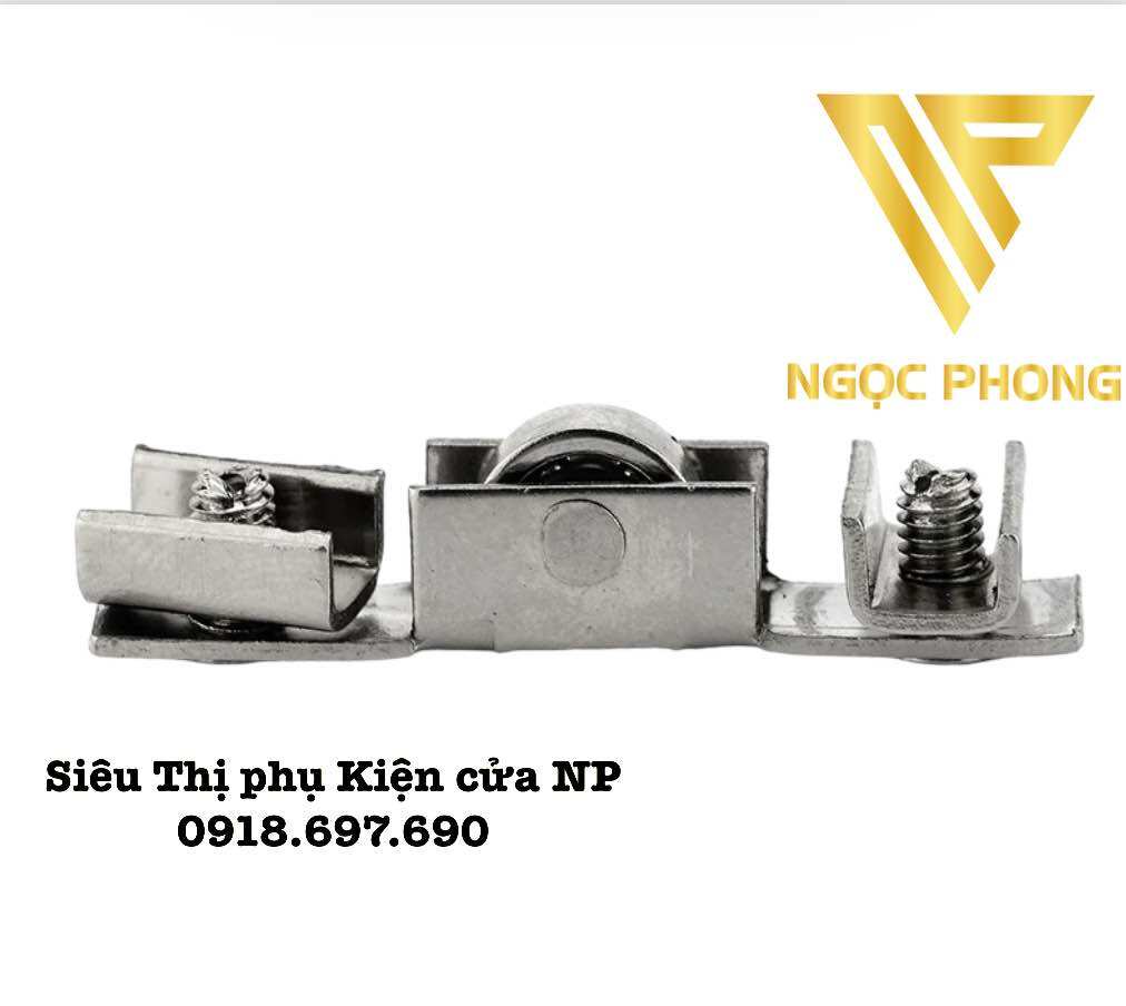 [ 5 cái ] Bánh xe đơn tủ kính 3-5mm - Bánh xe lùa kính tủ đơn