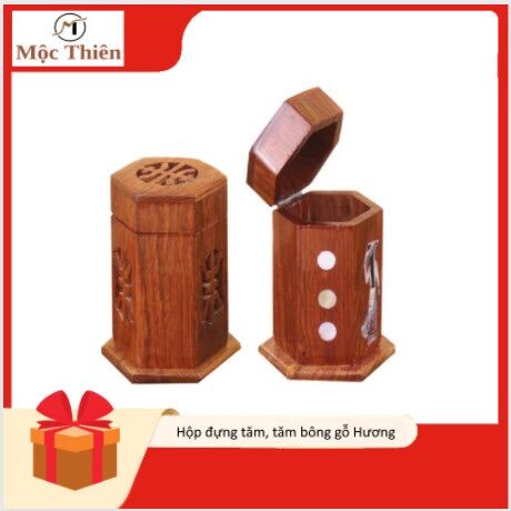 Hộp đựng tăm gỗ hương