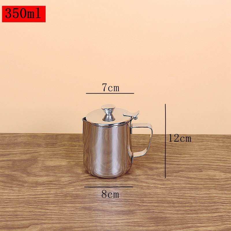 Ca đánh sữa rót nước inox có nắp 350ml,600ml,1000ml,1500ml,2000ml