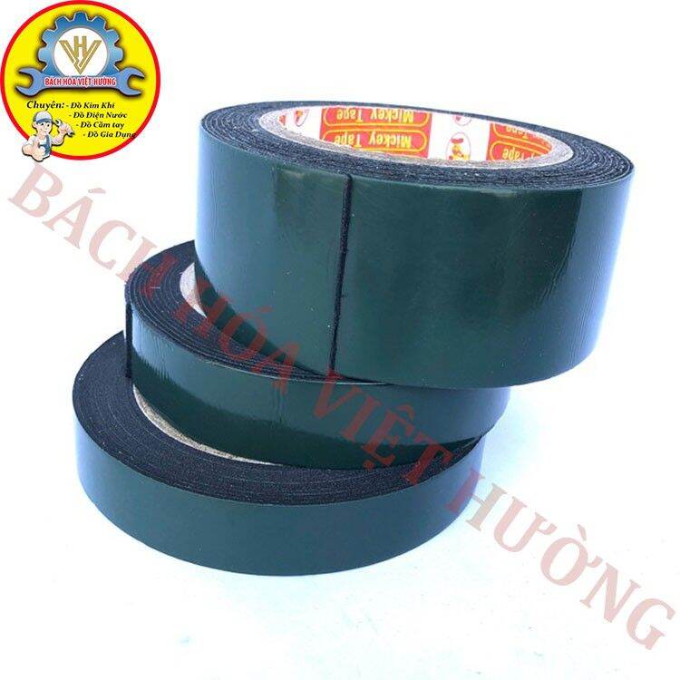 [SIÊU DÍNH]Băng Dính Xốp Xanh 2 Mặt Loại Tốt Siêu Dính Đàn Hồi