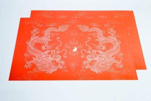 100 tờ giấy in sớ Rồng Chầu tam bảo ấn đỏ a3s 30x47cm