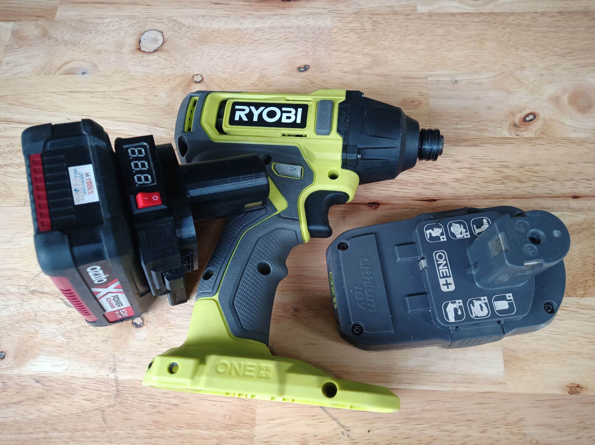 Đế chuyển pin ozito 18v cho máy ryobi 18v