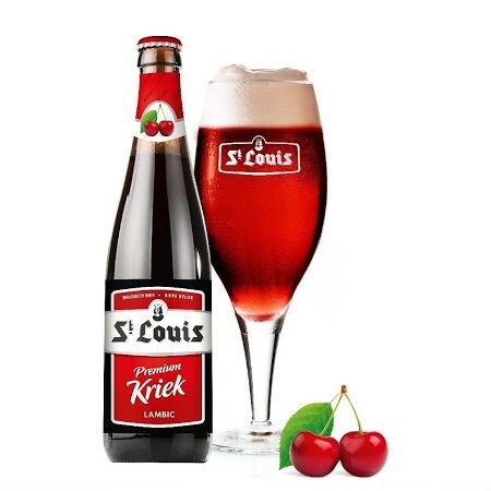 Bia Saint Louis Premium Kriek (250 ml) - Bia trái cây vị anh đào(3,2%)-GIAO HỎA TỐC HÀ NỘI TRONG 2H