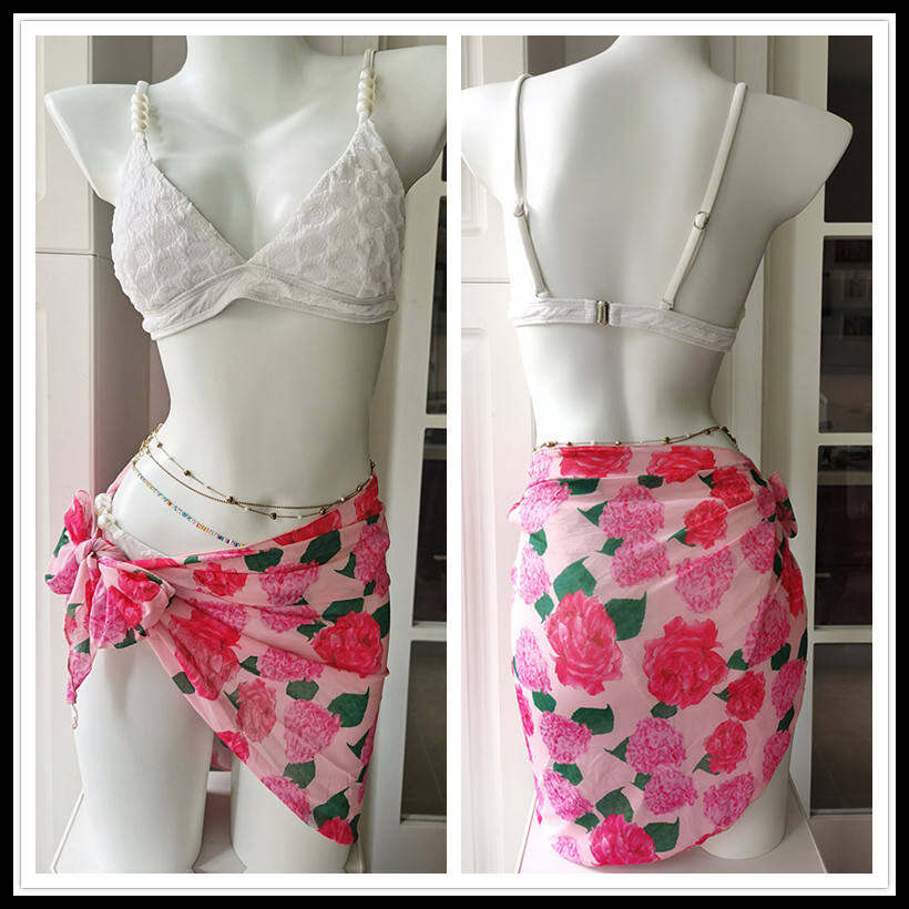 Bộ Đồ Bơi Lưới Mới Mùa Hè 2025 Có Thể Mặc Dưới Nước, Áo Tắm Bikini, Váy Che Chắn, Nhiều Màu Sắc, Váy Quấn, Khăn Choàng