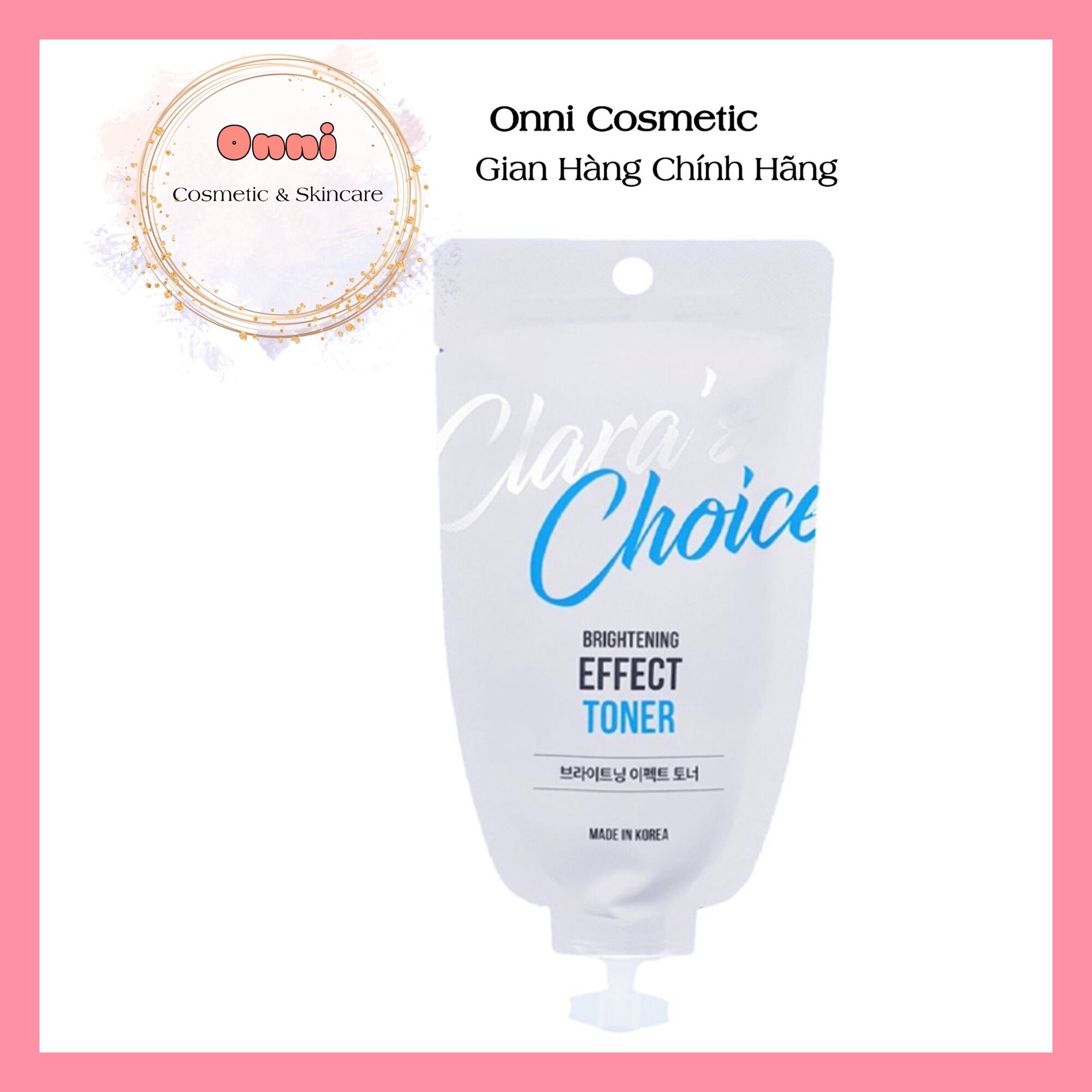 Nước Hoa Hồng Veraclara Clara’s Choice Effect Toner sáng da dạng gói 25g