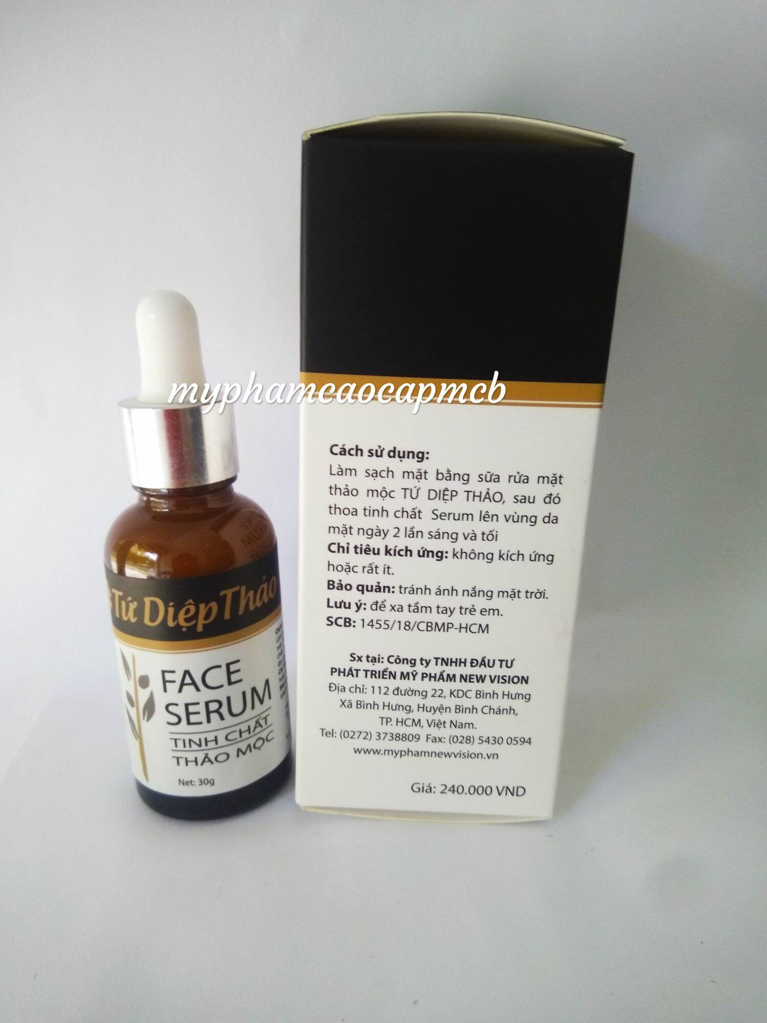 serum face tứ diệp thảo tinh chất thảo mộc