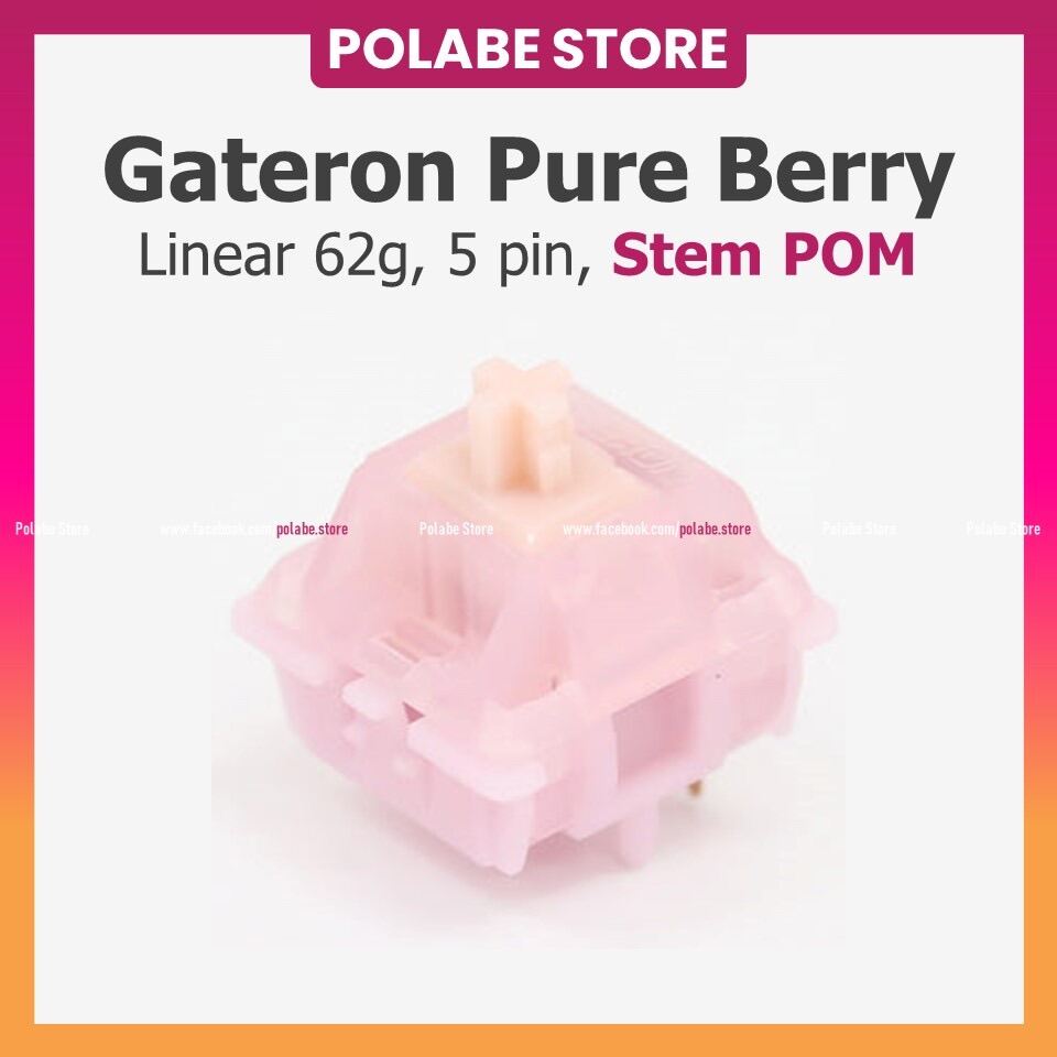 SWAGKEYS PURE BERRY linear switch Công tắc bàn phím cơ Swagkeys x Gateron switch Gateron Pure Berry gateron modern gray Gateron Pure Sky - Polabe Store