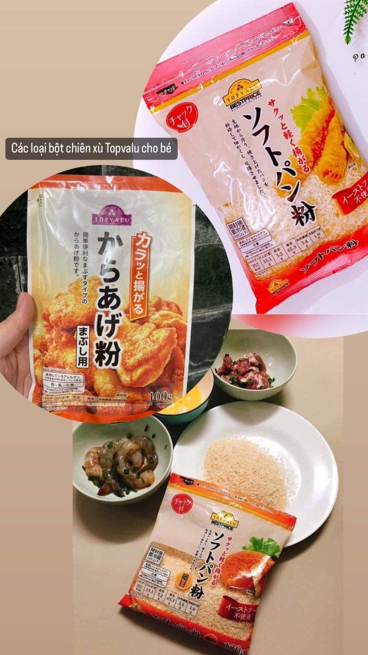 Các loại bột chiên xù và giòn Topvalu cho bé ăn dặm