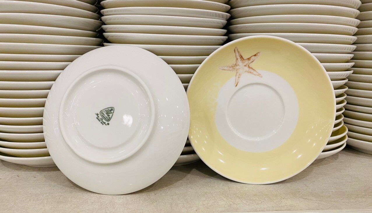 Dĩa lót chén cơm 15.5 cm hoa biển - gốm sứ minh long