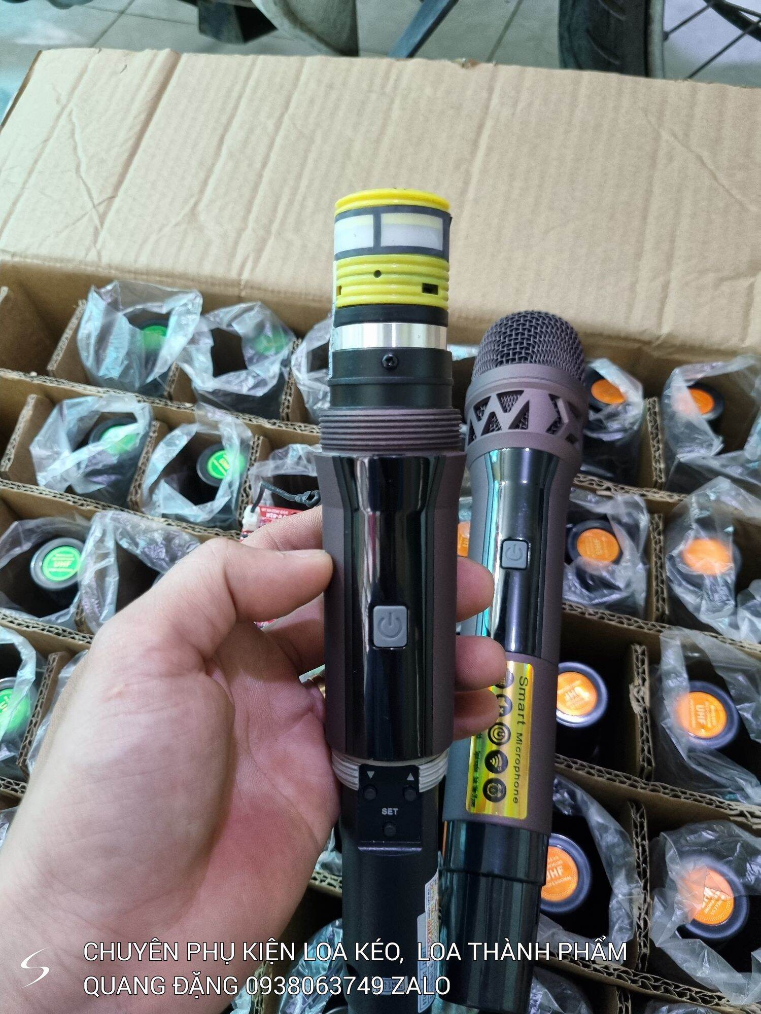 micro loa kéo q36 tím có chống hú