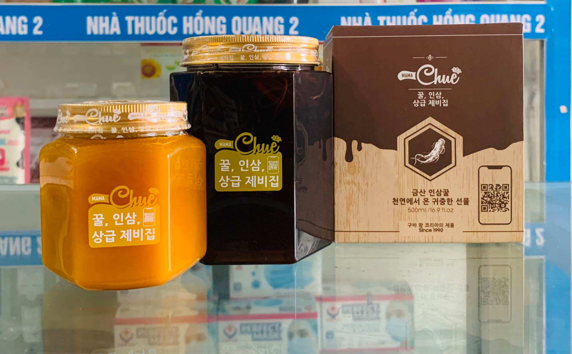 [CHÍNH HÃNG + QUÀ TẶNG] Sâm Nghệ Mật Ong & Saffron Mama Chue 500ml Hàn Quốc.