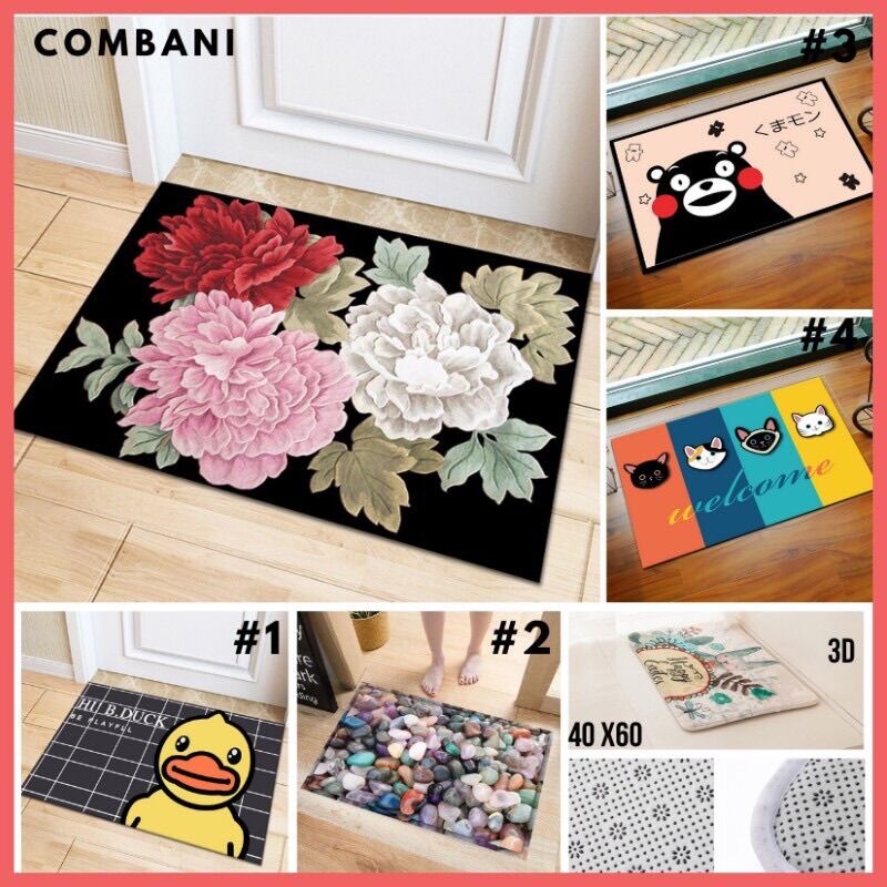 [HCM]Thãm 3D chống trượt 40*60cm