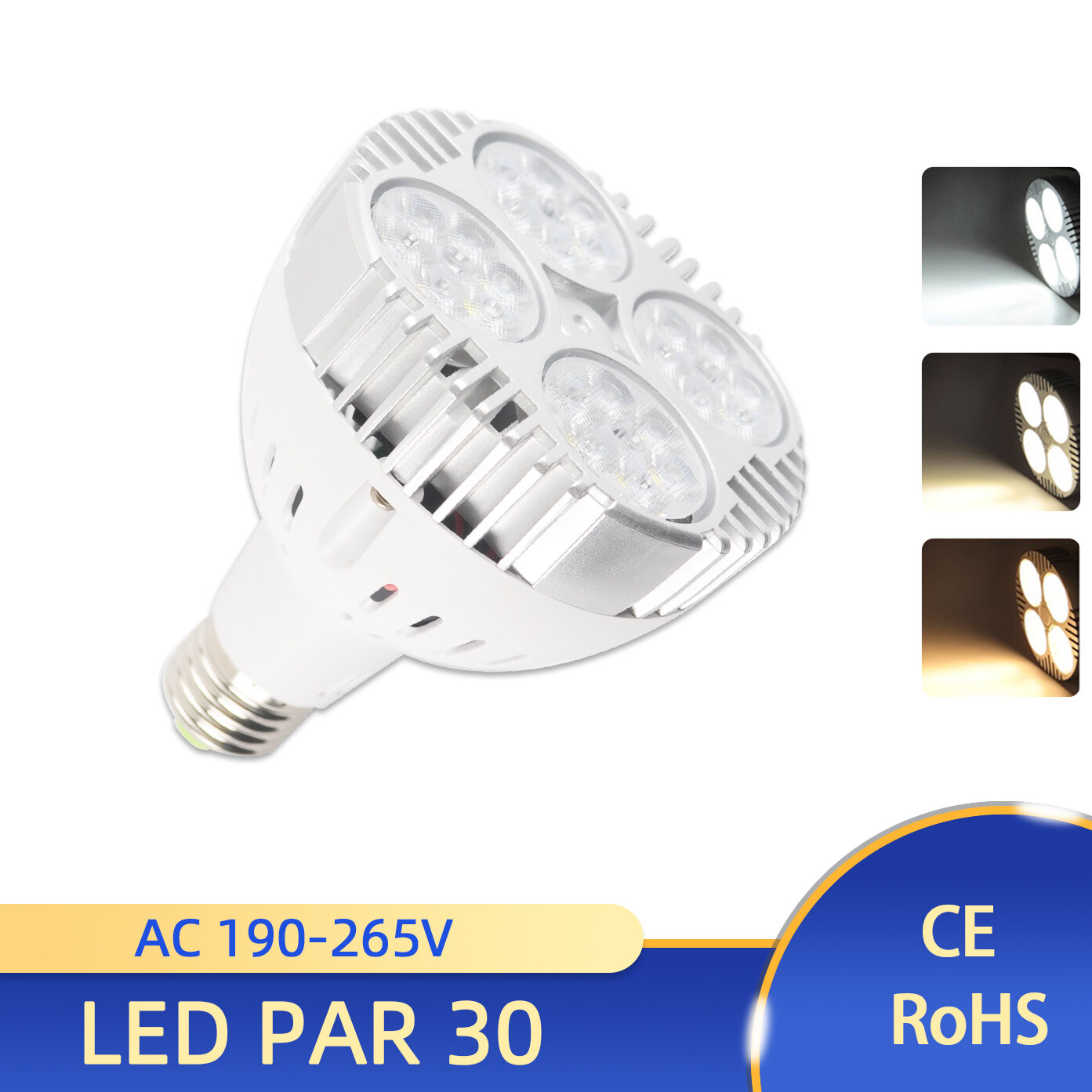 Par30 Đèn Trợ Sáng 35w 220v-240v 3000k 4000k 6000k Bóng Đèn Siêu Sáng Cho Chiếu Sáng Gia Đình E27 Căn Cứ 50000 Giờ Lifespan