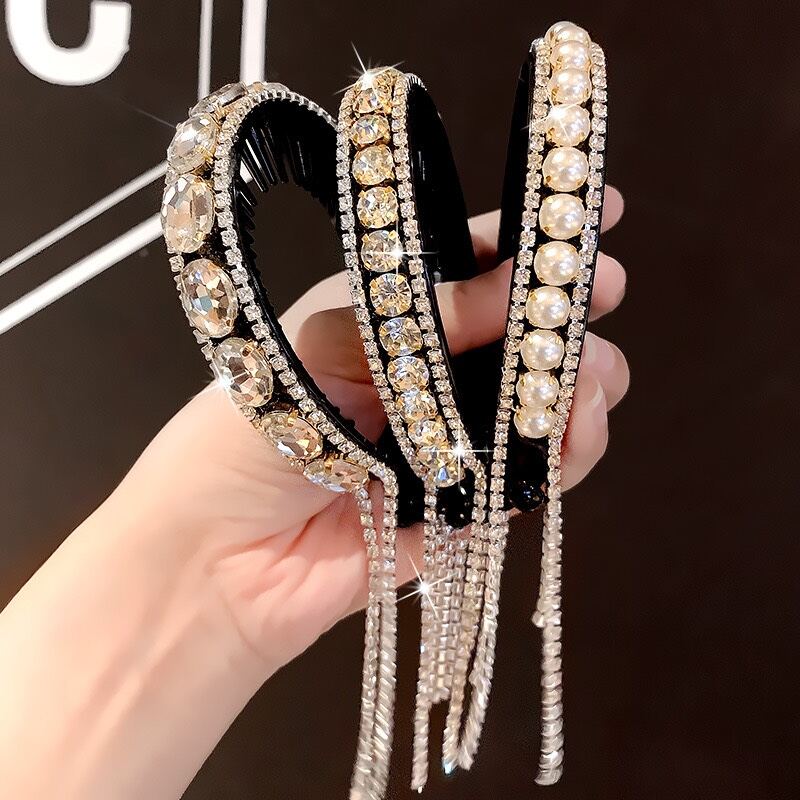Kẹp búi tóc đính đá phong cách Hàn Quốc