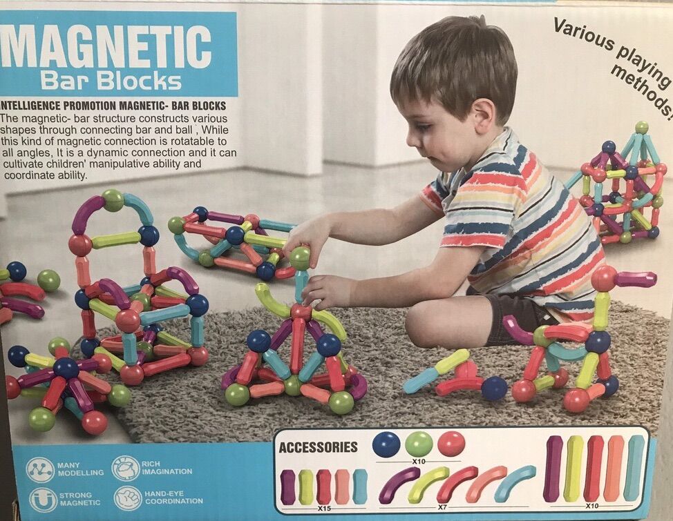 Bộ xếp hình Nam Châm cho bé [Magnetic Bar Blocks]42pcs