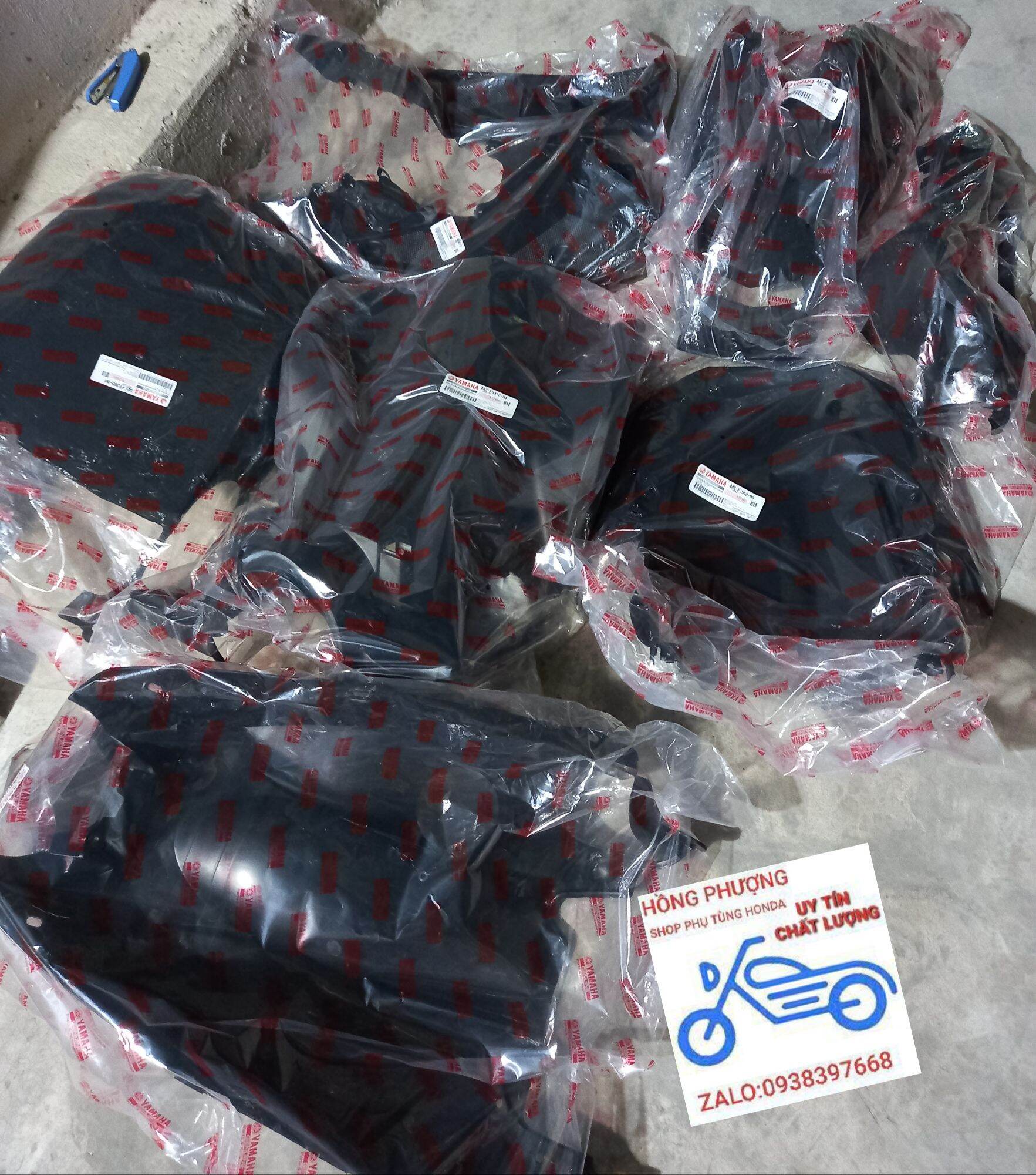 Dàn nhựa Nhám 7 món cho xe Luvias Hàng Zin Hãng Yamaha