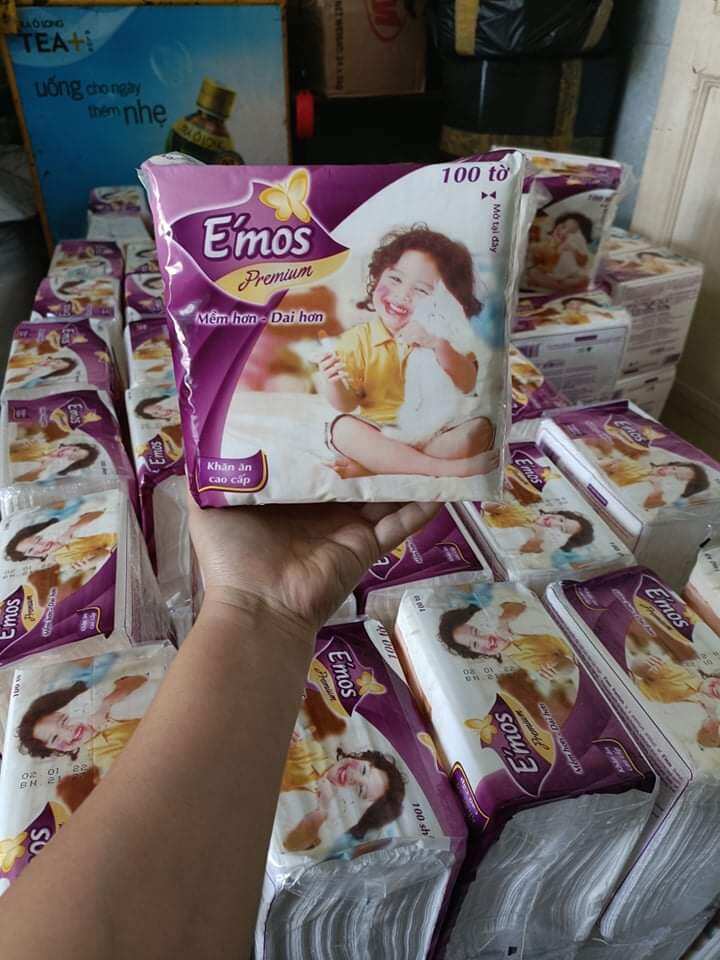 10 Khăn giấy EMOS vuông lớn 330 x 330