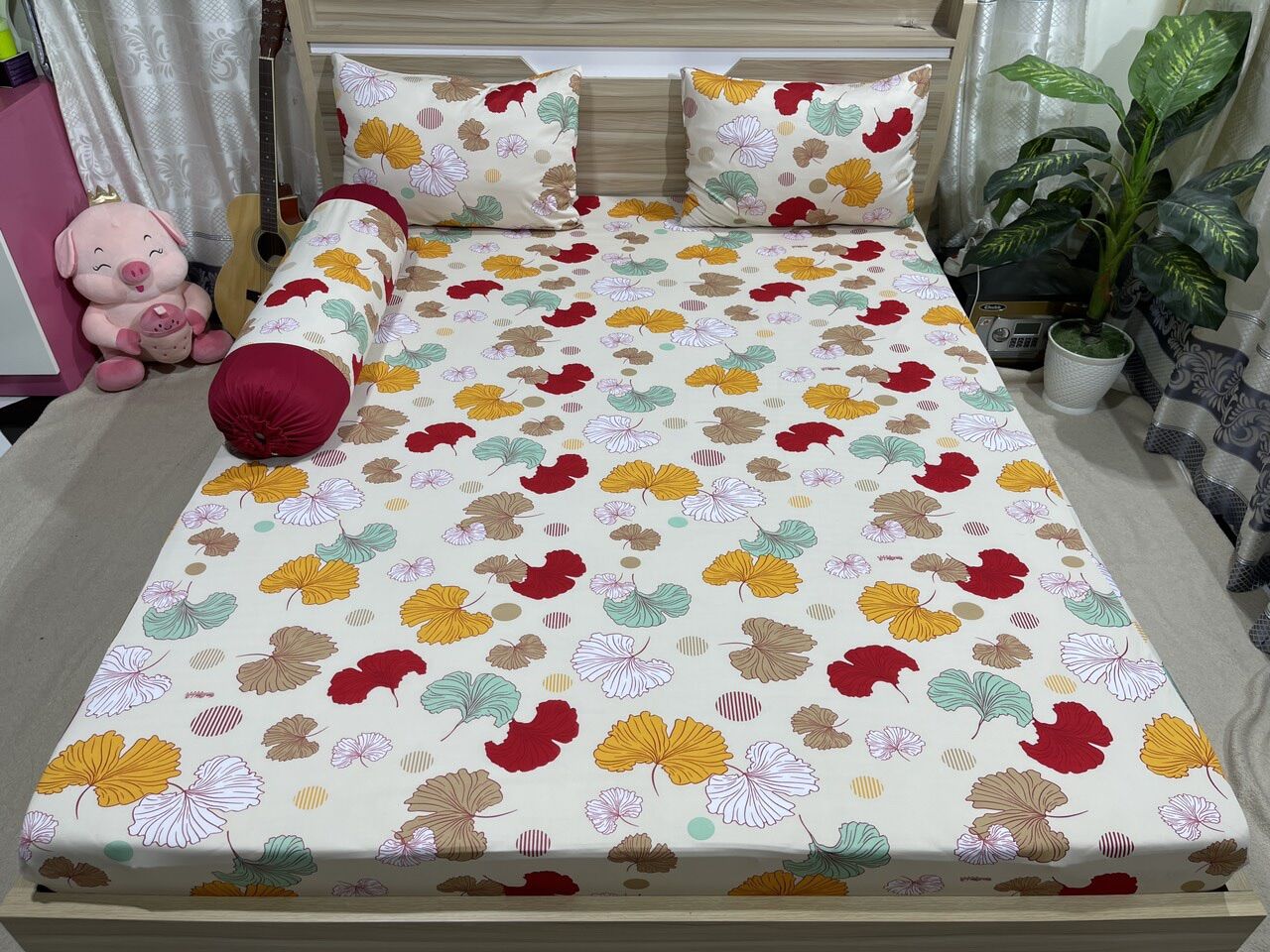 VẢI THUN IN 3D KHỔ 1m6 MAY DRA GỐI