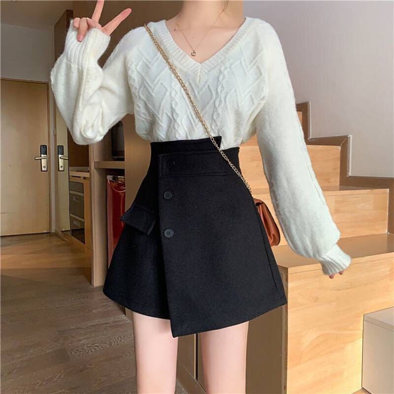 CHÂN VÁY CHÉO TÀ PHỐI NÚT XINH LT5