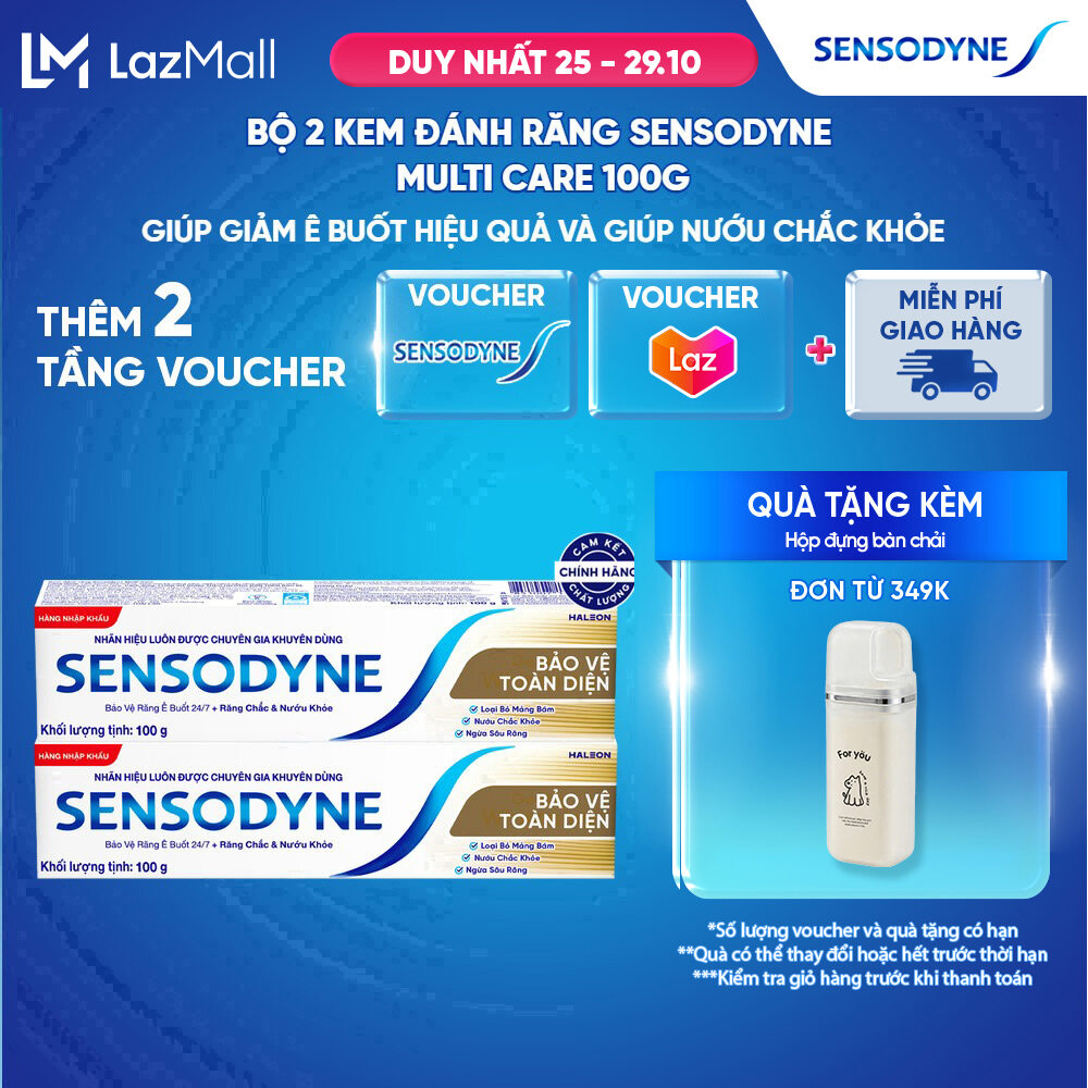 Bộ 2 Kem đánh răng SENSODYNE Multi Care 100g giúp giảm ê buốt hiệu quả và giúp nướu chắc khỏe