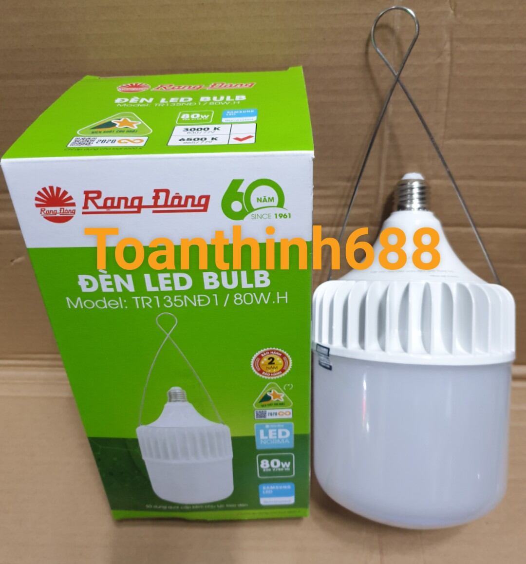 [HCM]Bóng đèn Led trụ 80w Rạng Đông sáng trắng