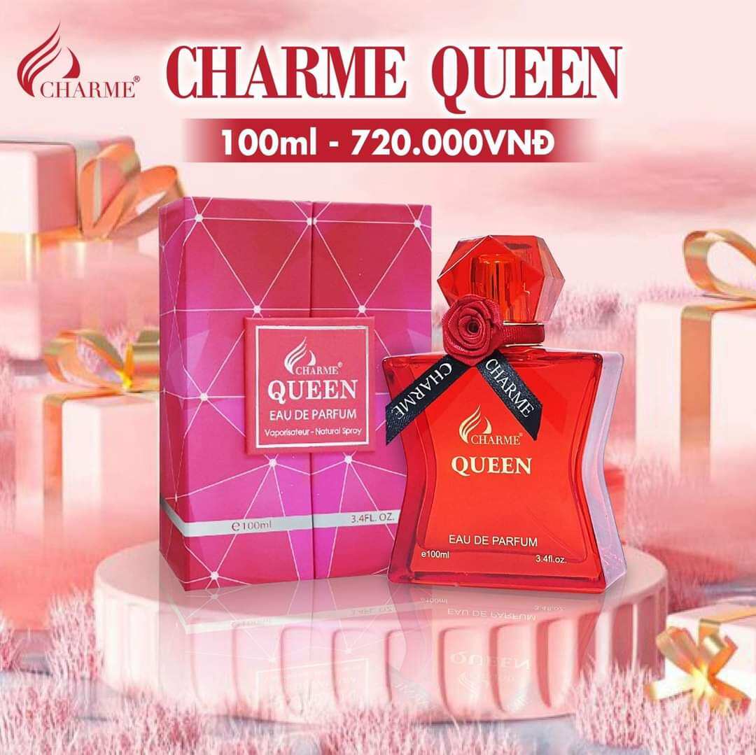 Nước hoa nữ charme queen 100ml là dòng nước hoa chính hãng mùi hương quyến rũ - lôi cuốn - thu hút mọi ánh nhìn