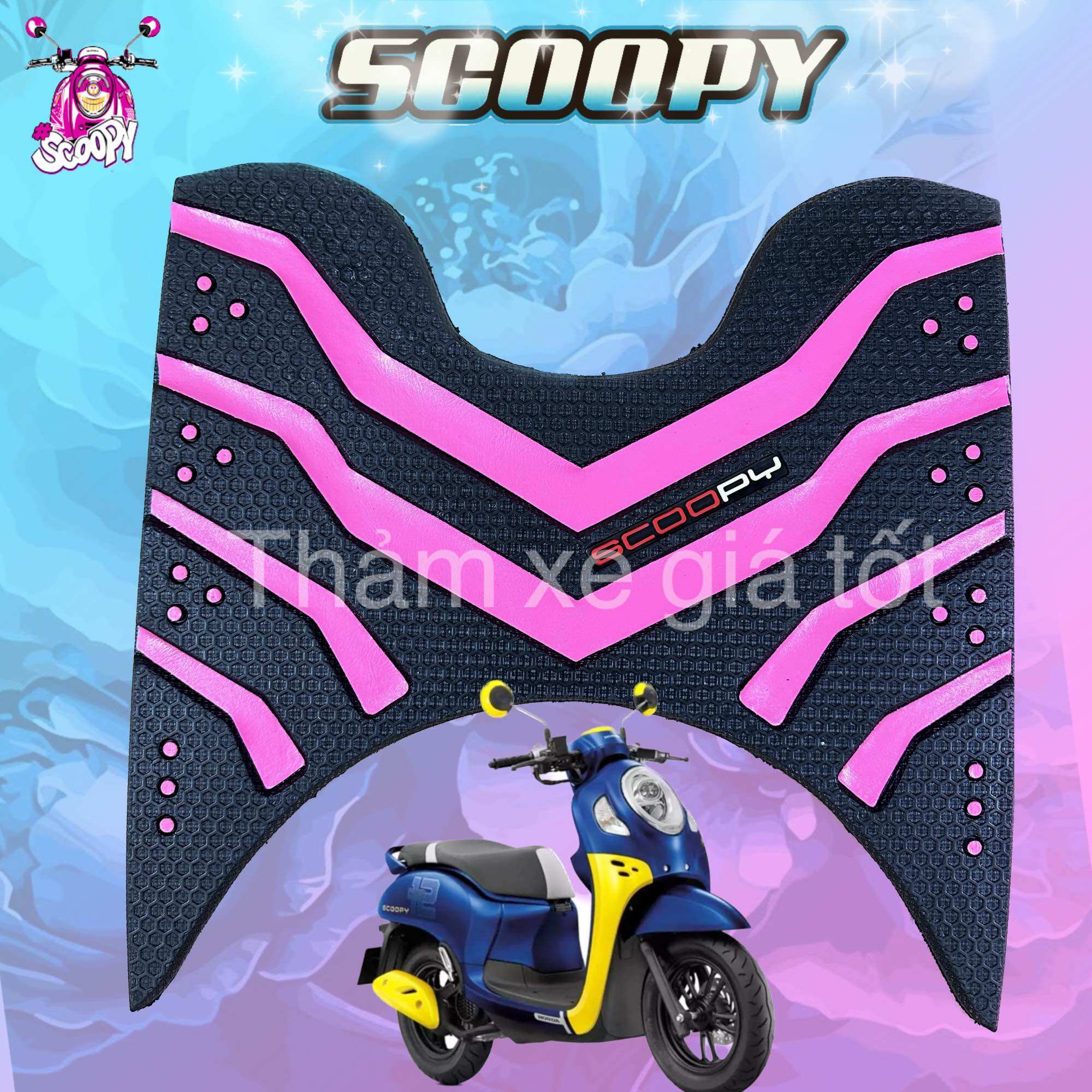 Thảm xe Honda Scoopy, thảm cao su lót sàn xe Scoopy