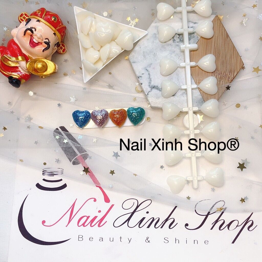 Móng tập vẽ tập sơn tô màu vẽ nail hạt trái tim phụ kiện nail chuyên dụng học vẽ sơn nail