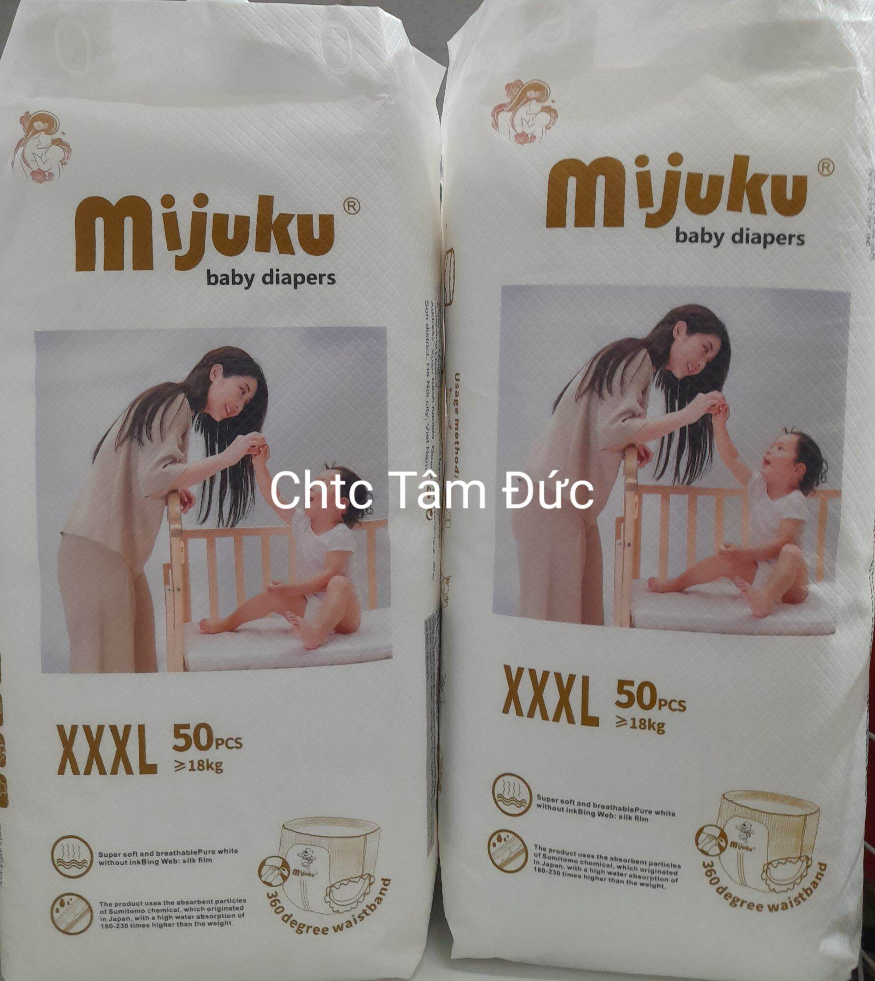 Bỉm,tã quần mijuku xxxl 50 siêu mỏng, siêu thấm hút.siêu thấm, siêu mềm, siêu mỏng