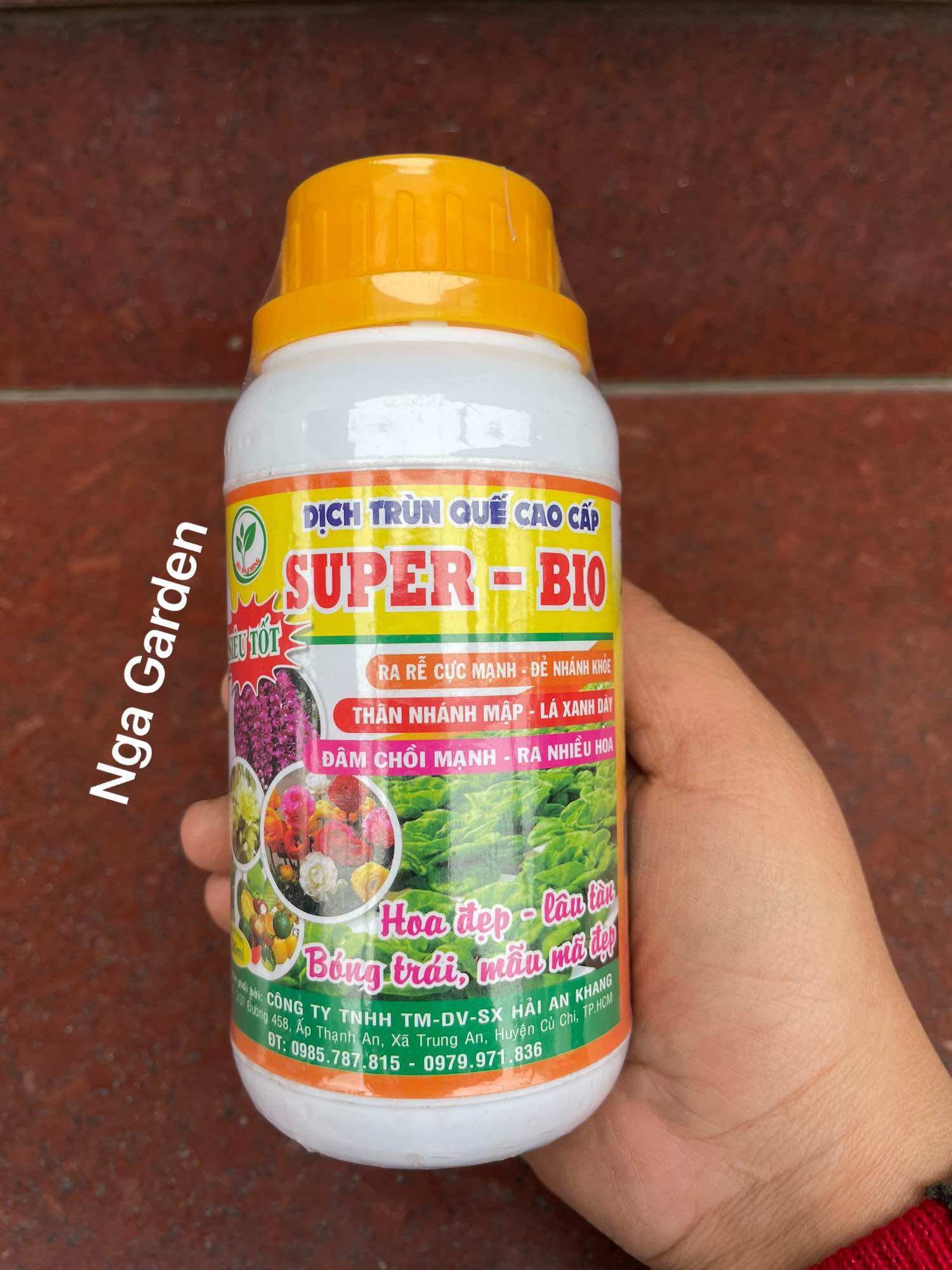 Dịch trùn quế cao cấp Super-bio phân bón giúp hoa đẹp lâu tàn, bóng trái, mẫu mã đẹp lọ 250 ml