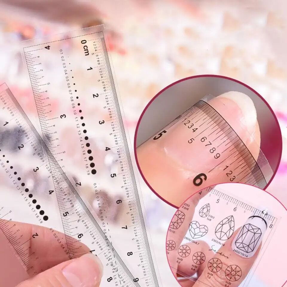Thước đo form móng úp , thước đo móng , đo kích thước đá charm chuẩn size