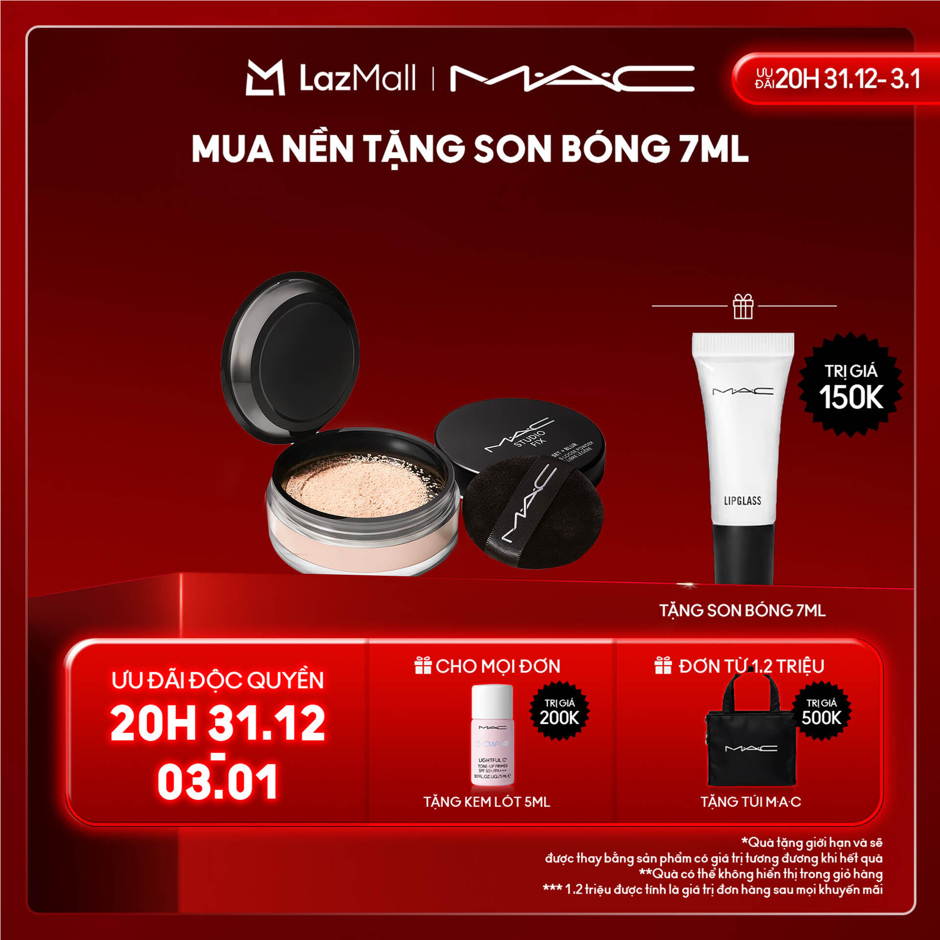 Phấn Phủ MAC Studio Fix Weightless Loose Powder - 6.5g Phấn phủ kiểm soát dầu cho da thường da dầu và da nhạy cảm - Che phủ nhẹ không gây mụn cho lớp nền hoàn hảo.