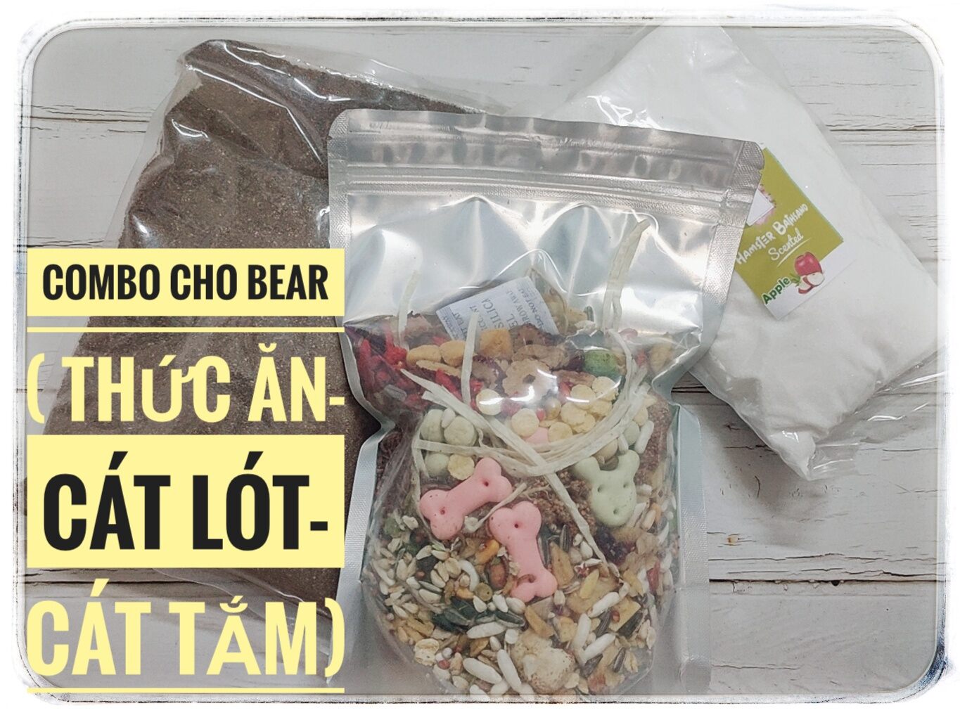 Combo thức ăn hạt to cho hamster bear