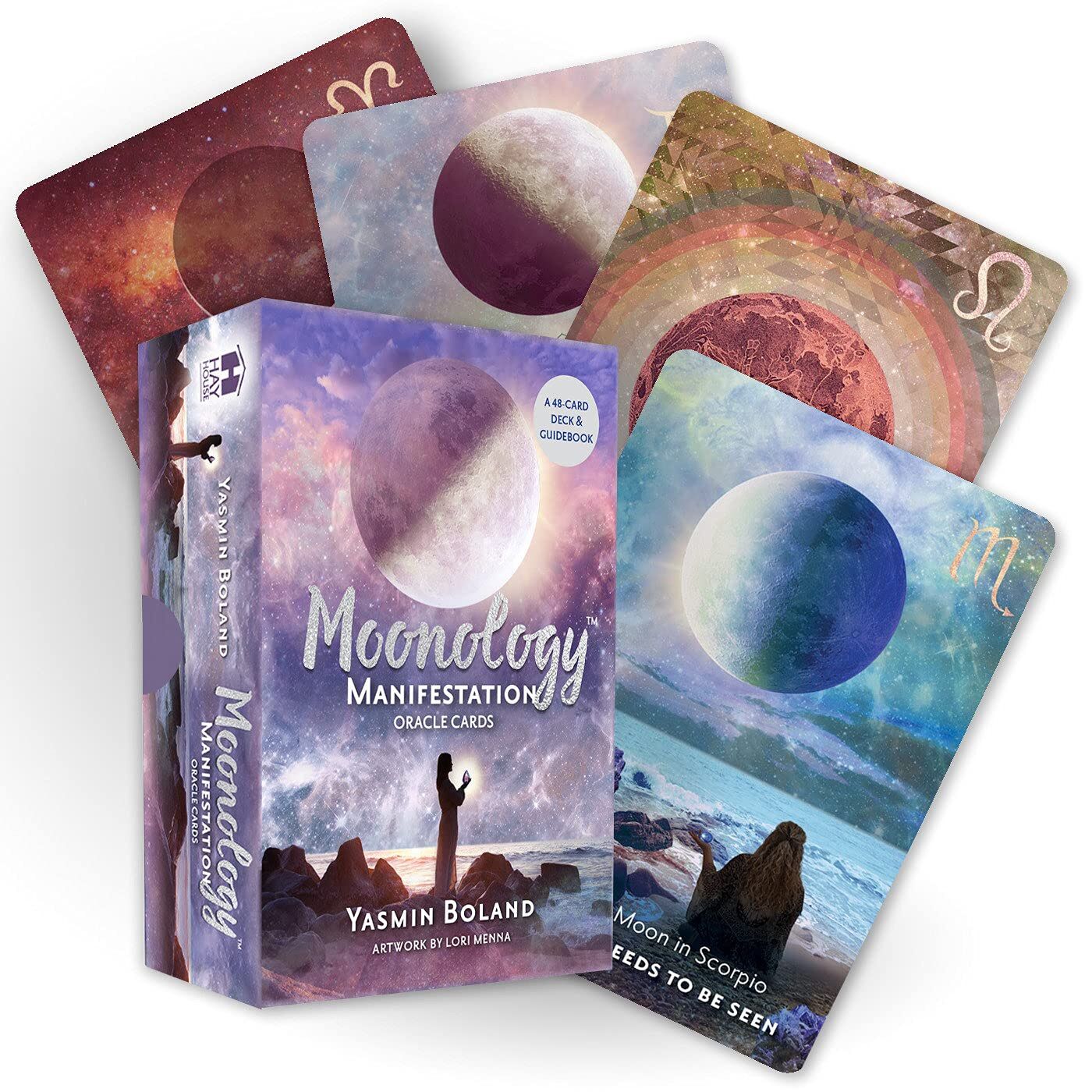 Bộ bài Moonology Manifestation Oracle - Năng lượng thu hút từ chu kì trăng - Order trực tiếp Hay House US