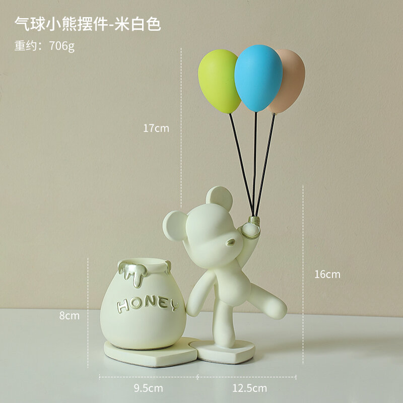 Bình hoa gấu bạo lực đồ trang trí cắm hoa phòng khách đồ trang trí cắm hoa phòng khách tủ tivi huyền quan hoa tulip hoa giả quà tặng trang trí sáng tạo