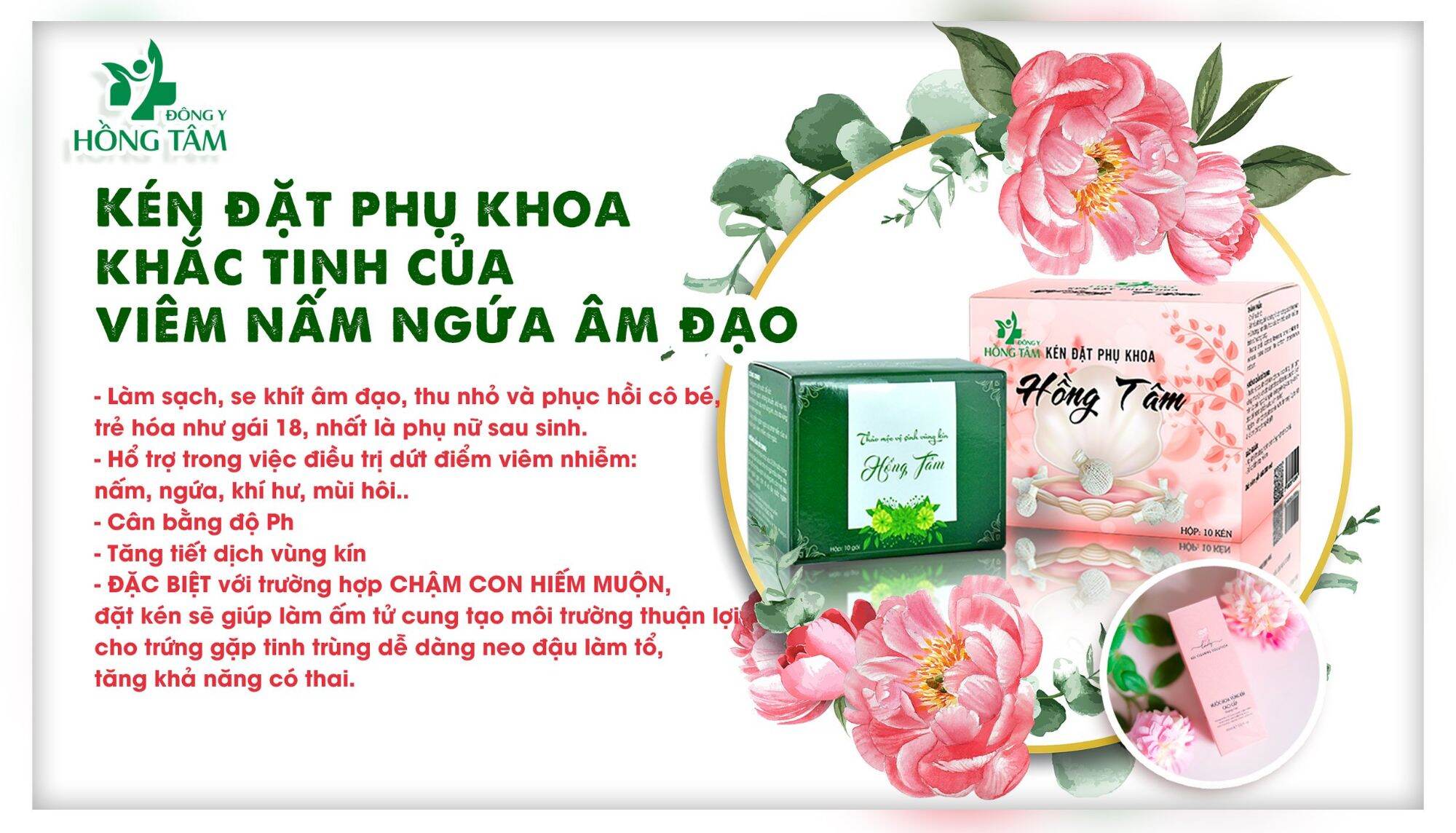 combo kén đặt phụ khoa sạch khít hồng