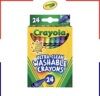 Hàng usa  bộ 24 bút sáp màu dễ dàng làm sạch crayola ultra - clean - ảnh sản phẩm 1