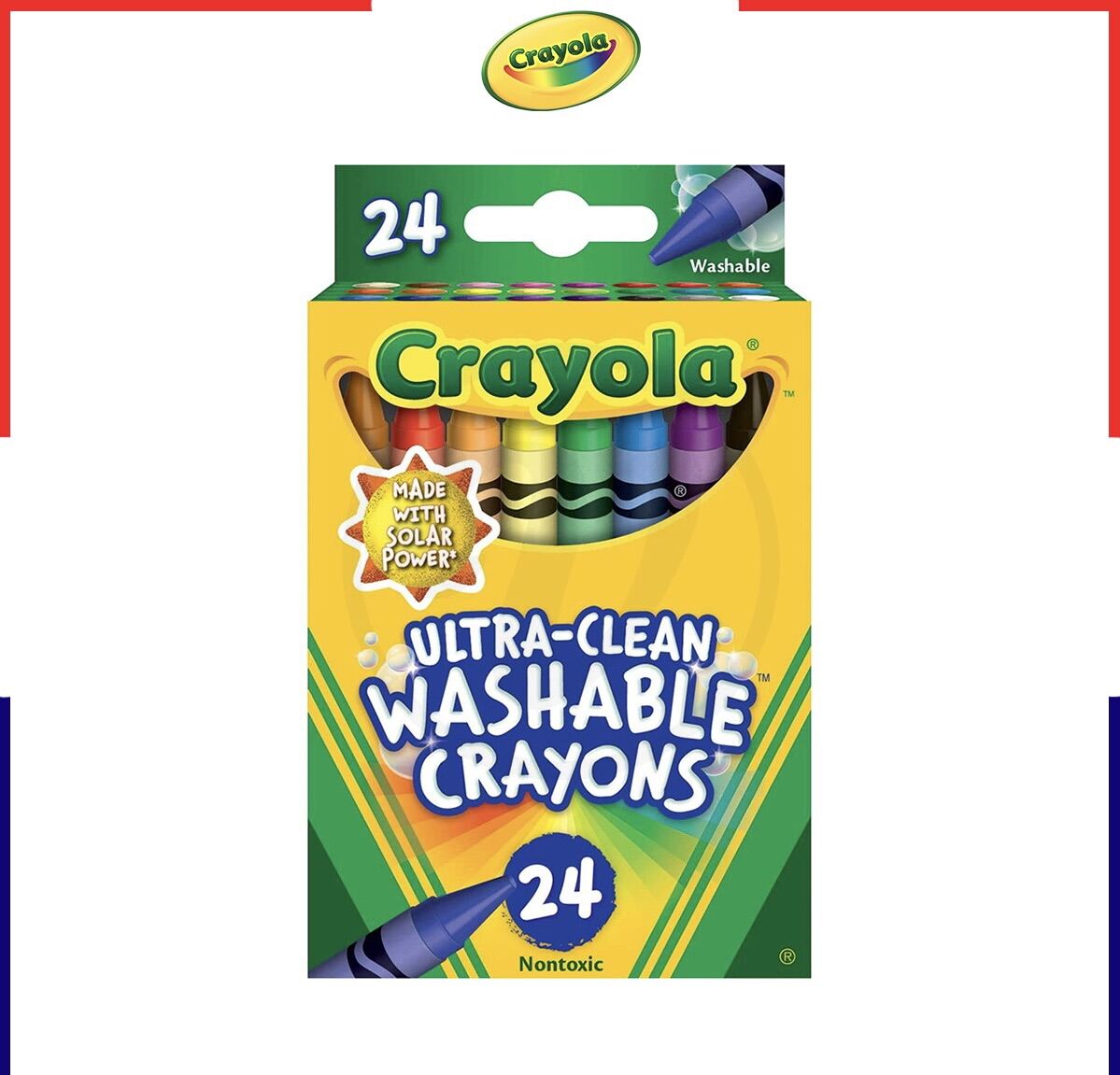 Hàng Usa  Bộ 24 bút sáp màu dễ dàng làm sạch Crayola Ultra - Clean