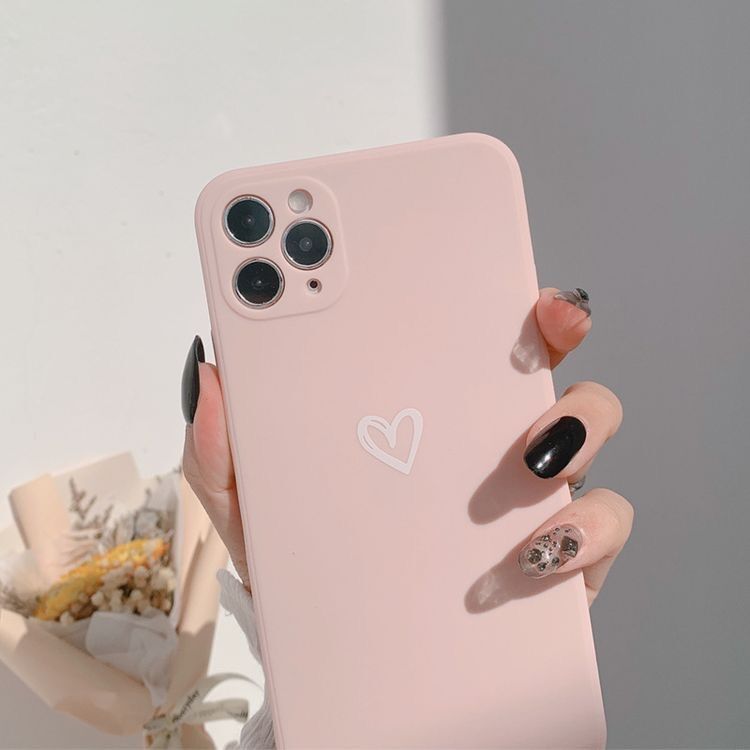 [HCM]Ốp lưng Iphone Full viền Tim Xanh / Hồng