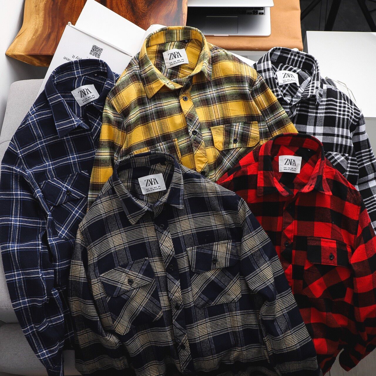 [HCM]♨ Sơ mi ZA “ RA Shirt Flannel ♨️ ẢNH THẬT HÀNG MỚI VỀ
